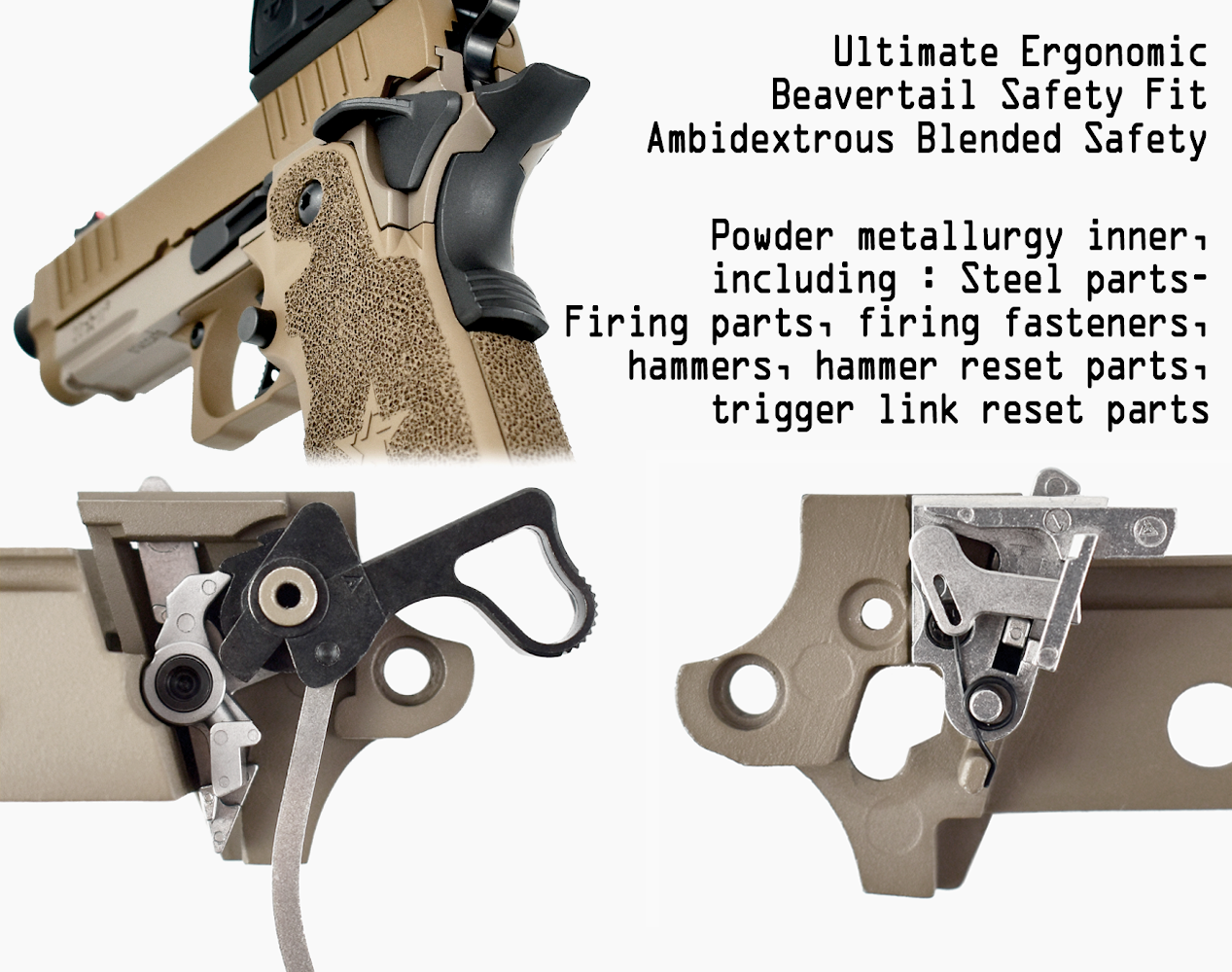 Staccato Licensed C2 Compact 2011 Gas Blowback T8 Airsoft Pistol (R612-5A - Tan)