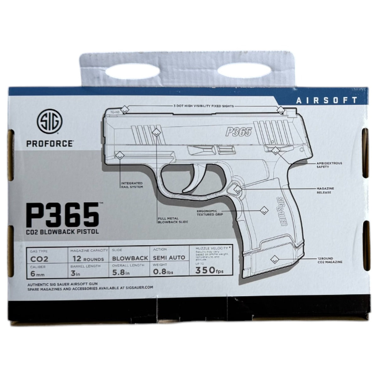 SIG Sauer P365 Co2 Blowback Pistol (Black)