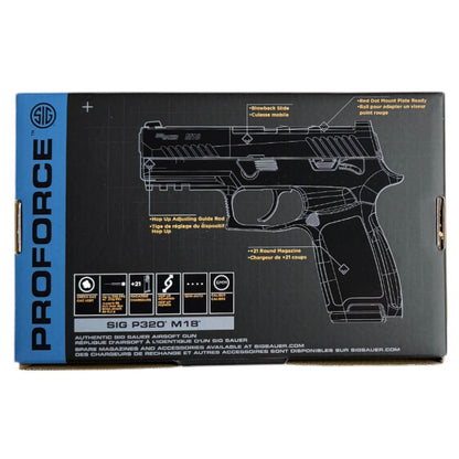 SIG Sauer ProForce P320 M18 Gas Blowback Pistol (Black - AIR-PF-M18BGG)