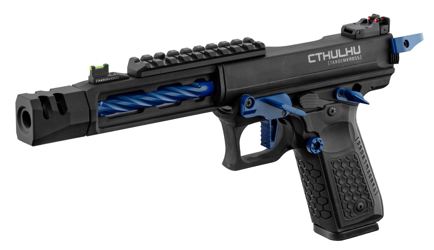 Lancer Tactical Tandemkross CTHULHU Gas Blowback Pistol (Black/Blue)
