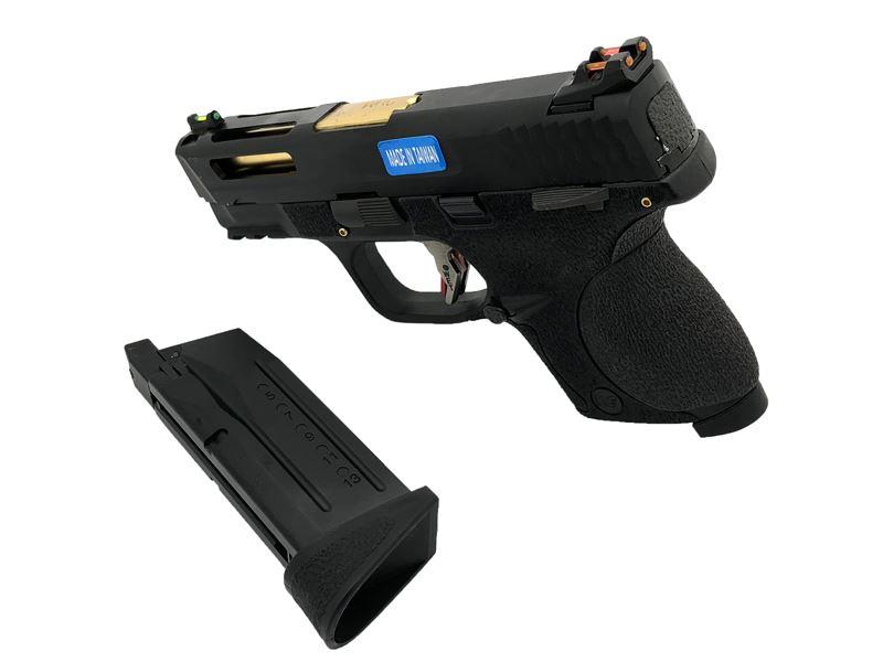WE Custom Big Bird Black (Black Slide and Gold Barrel - Cut Slide - Compact)