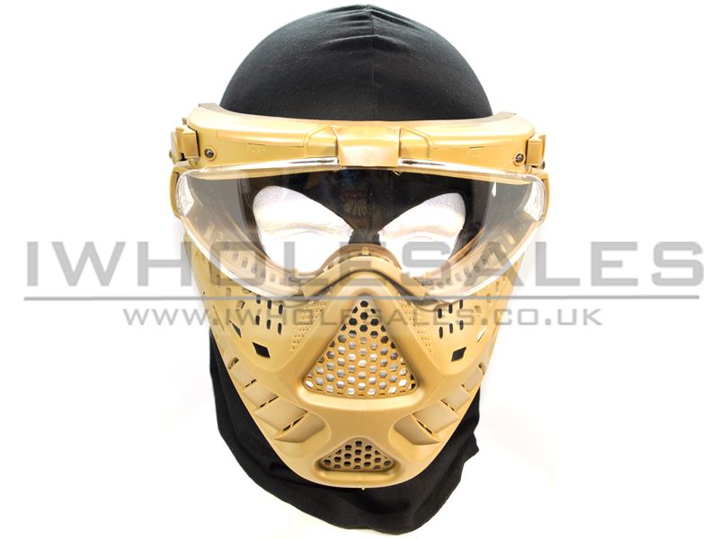 Full Face Protection with Eye Protection (Re-Enforced) (Tan)
