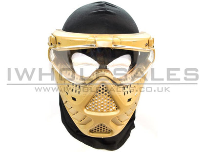 Full Face Protection with Eye Protection (Re-Enforced) (Tan)