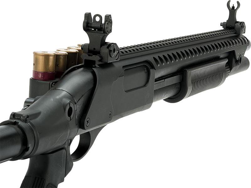 Golden Eagle M870 AR Tactical Tri-Shot Gas Pump Action Shotgun (Medium - Black - M8874 - V2)