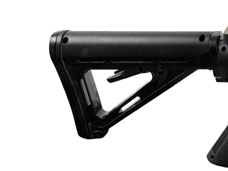 Golden Hawk M4 Rifle with Inbuilt Mock Silencer & Grip (Spring Powered - Black)