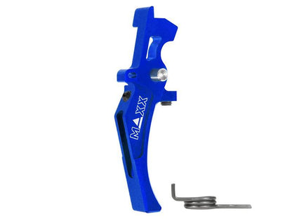 Maxx Model CNC Aluminum Advanced Speed Trigger (Style D) (Blue)