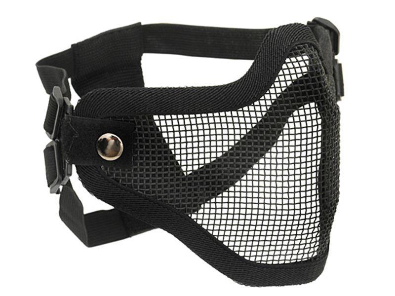 ACM V1 Strike Steel Half Face Mask (Two Belt Version - Black)