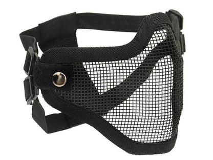 ACM V1 Strike Steel Half Face Mask (Two Belt Version - Black)