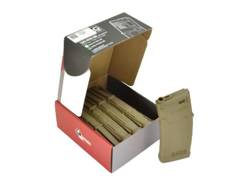 Ares M4 AMAG AEG Magazine (5pcs Box Set - 130 Rounds - Tan - MAG-B-023-DE)