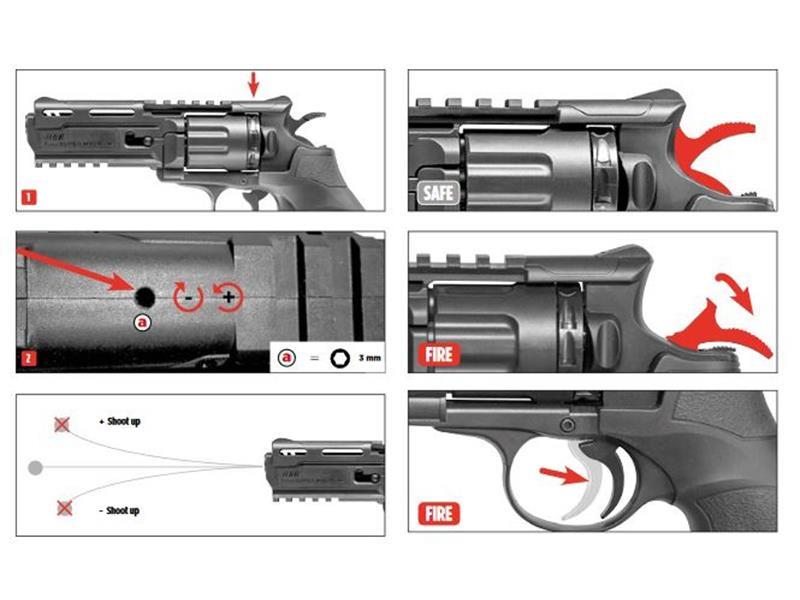 Elite Force by Umarex H8R Gen2 CO2 Powered Airsoft Revolver (Black - 2.6446)