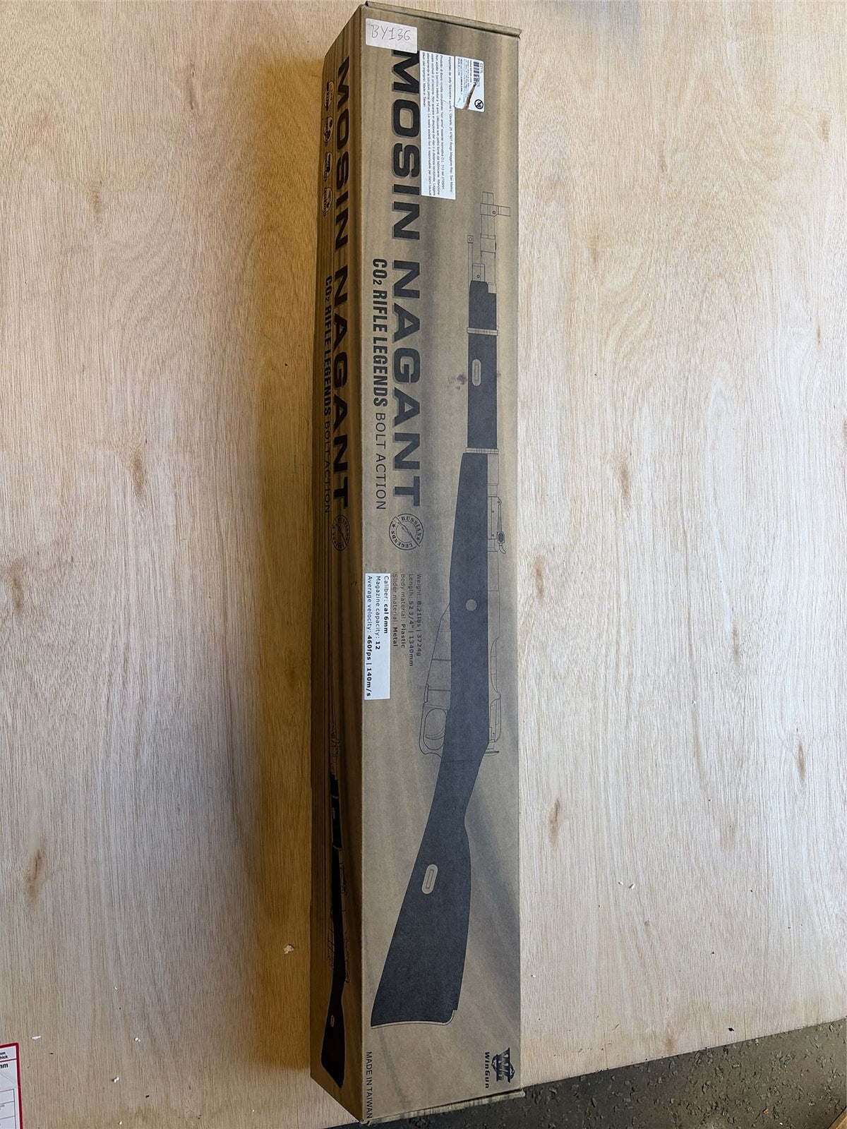 [Boneyard] Win Gun Mosin-Nagant M44 Overlord Sniper Rifle (Co2 Powered - Faux Wood - Bayonet Included) - Unknown Fault or Ex. Display