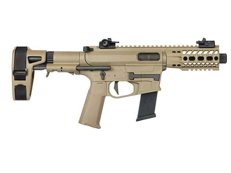 Ares M45X-S with EFCS Gearbox (Retractable Stock with Arm Stabilizing Brace - Tan - AR-086E)