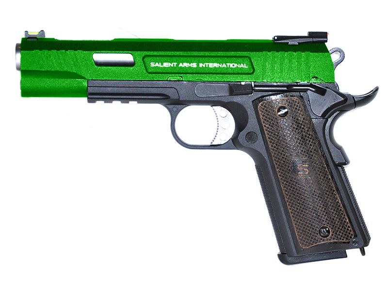 [Discontinued] Salient Arms Custom 1911 (Silver Barrel - Real Wood Grips) (Black)