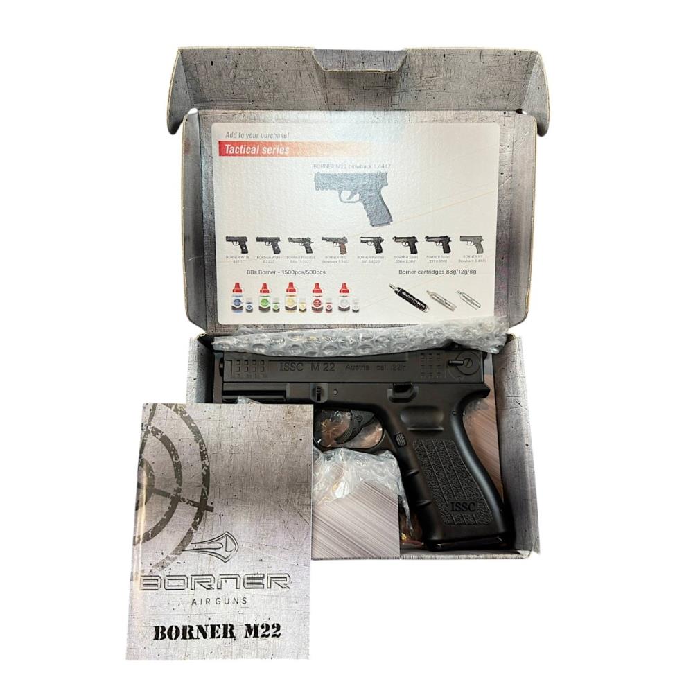 Borner M22 CO2 Blowback Air Pistol 4.5mm Black