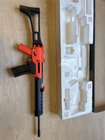 [Boneyard] SRC SR36 MG AEG (GE-0635) - Two-tone orange - worn/old - needs hop rubber - 350 FPS