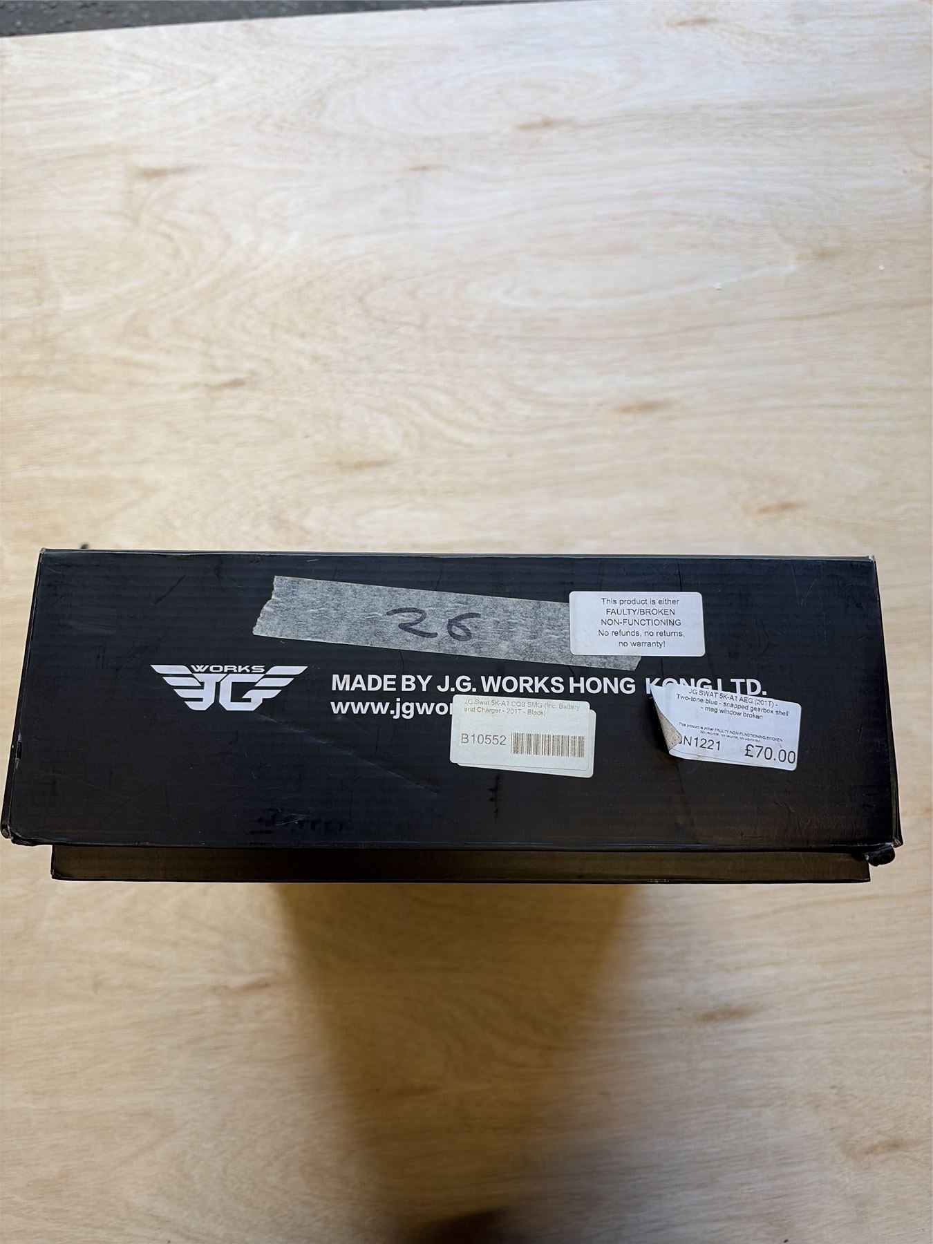 [Boneyard] JG SWAT 5K-A1 AEG (201T) - Two-tone blue - snapped gearbox shell - mag window broken