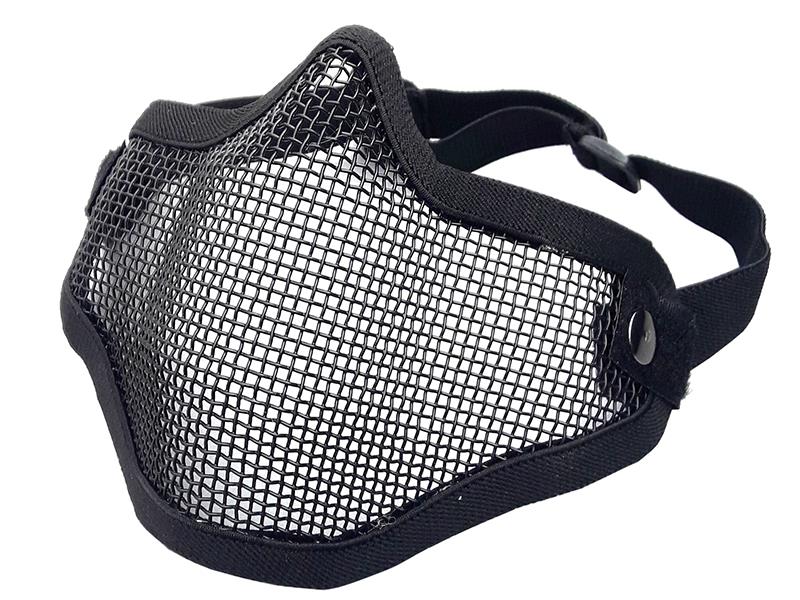 ACM V1 Strike Steel Half Face Mask (One Belt Version - Black)