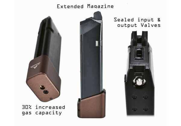 TTI JW Series Ballerina 28rd Gas Magazine for EMG / Army Armament 2011 GBB (A-537 Bronze)