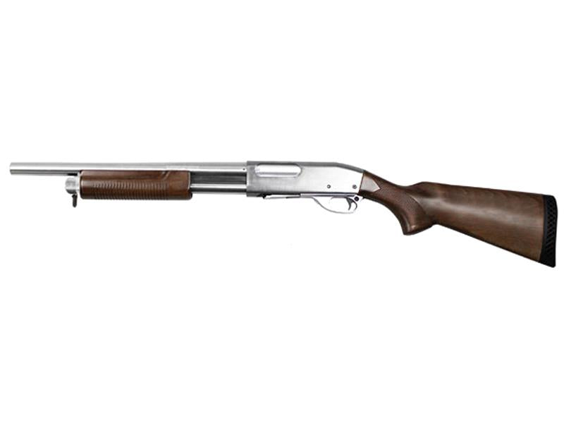 S&T ST870 Police Spring Shotgun (Full Metal - Silver - Limited Edition – New but Damaged Box)