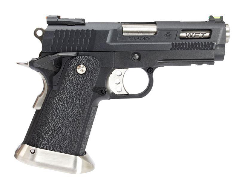 WE HI-CAPA 3.8 Brontosaurus GBB Pistol (Black Silde)