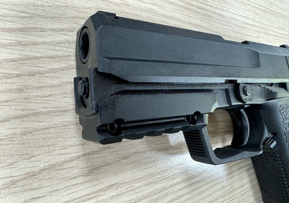 SRC ST8 Blowback Pistol with Extended Base Plate (Co2 Powered - Black)