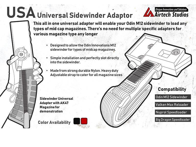 Airtech Studios Odin/Cyclone Style Sidewinder Universal Adapter (Black)