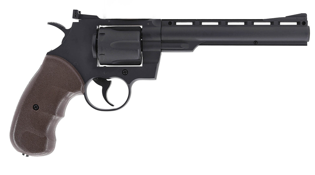Hwasan 1312 Co2 Revolver - 6.0inch - Metal - Brown Grip