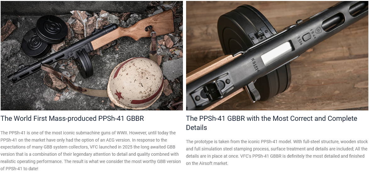 VFC PPSH-41 Gas Blowback Submachine Gun