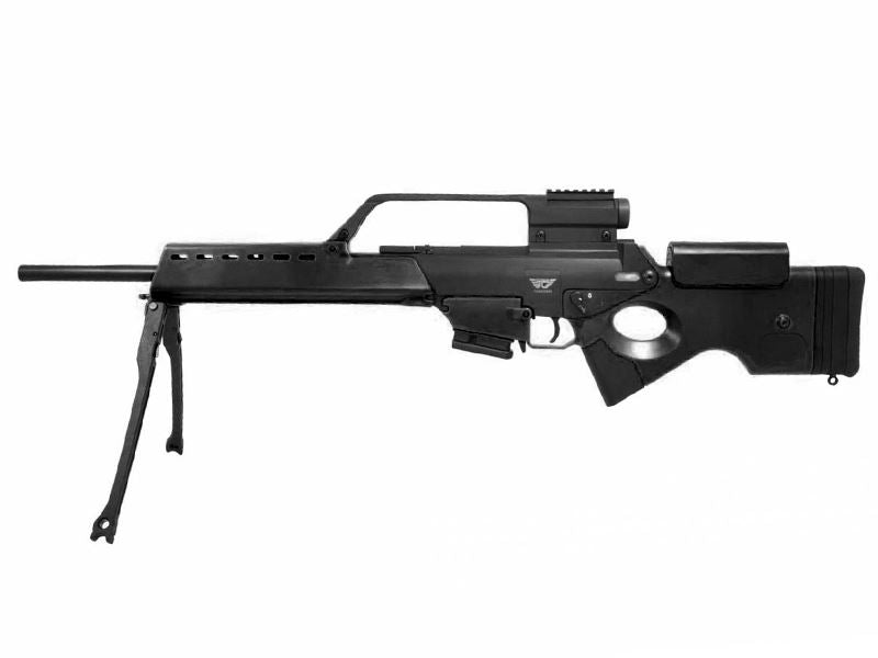JG G39 G608 SL82 AEG Sniper Rifle with Bipod and Inbuilt Scope (JG-1438 - Black)