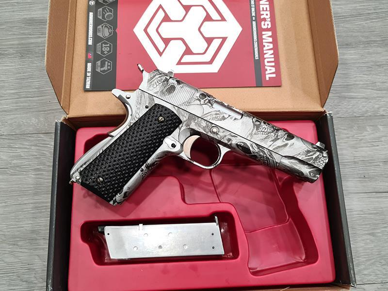 Armorer Works Custom Skull Double Barrel 1911