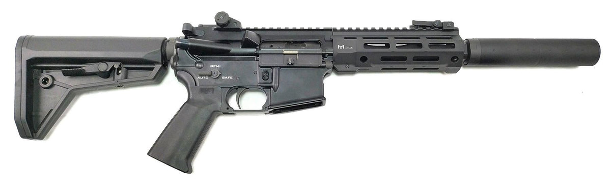 Rare Arms AR-15 7.5" Compact SBR Gas Blowback Rifle - Mock Suppressor - Black (S-AR-003B)