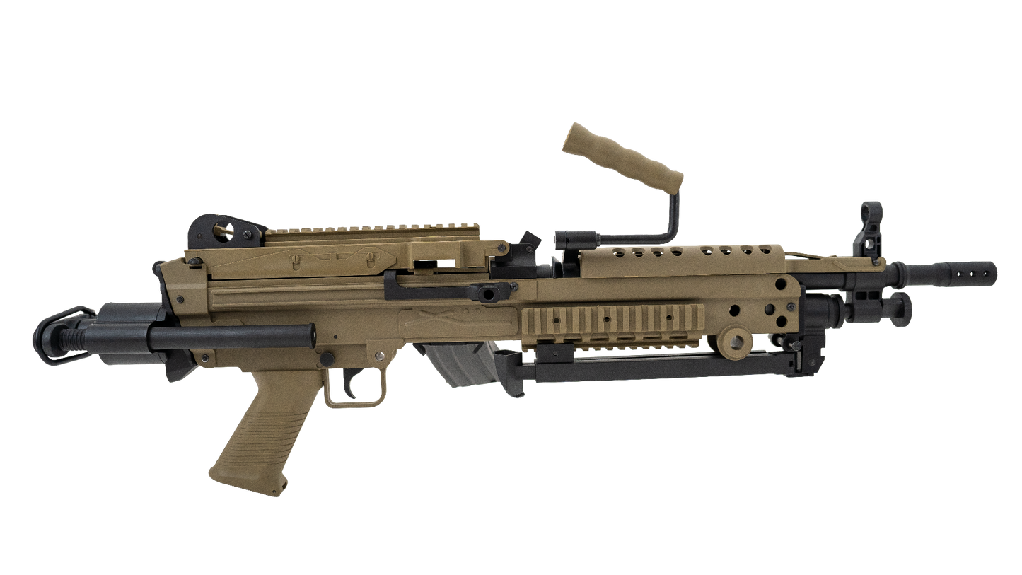 FN Hersal Minimi M249 Para Sports Line AEG (Electronic Trigger - Battery and Charger Inc. - Tan - 200842)