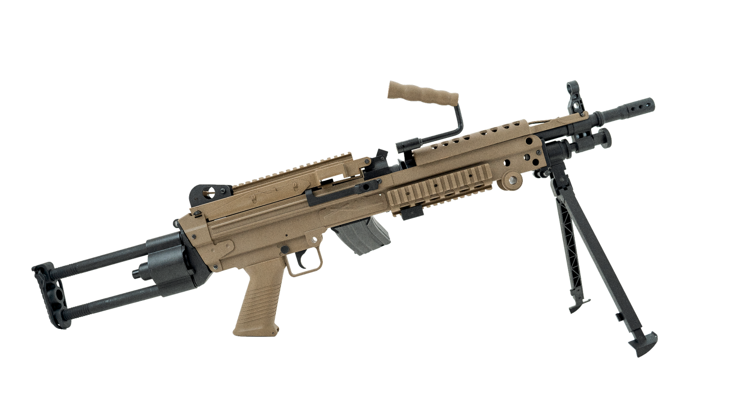 FN Hersal Minimi M249 Para Sports Line AEG (Electronic Trigger - Battery and Charger Inc. - Tan - 200842)