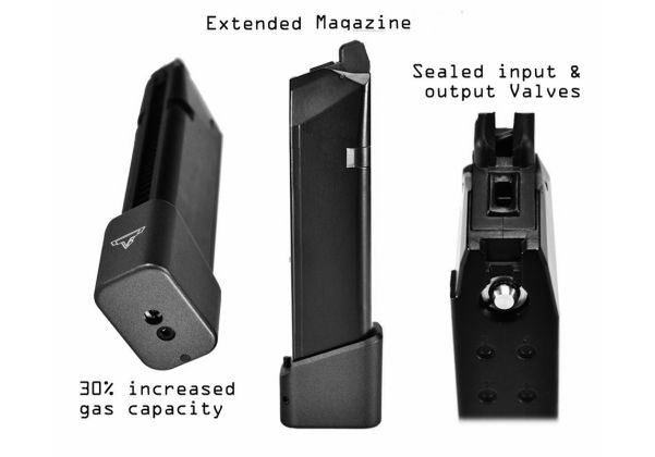 TTI JW Series Ballerina Gas Magazine (A-537 Black - 28 Rounds - EMG/Army)