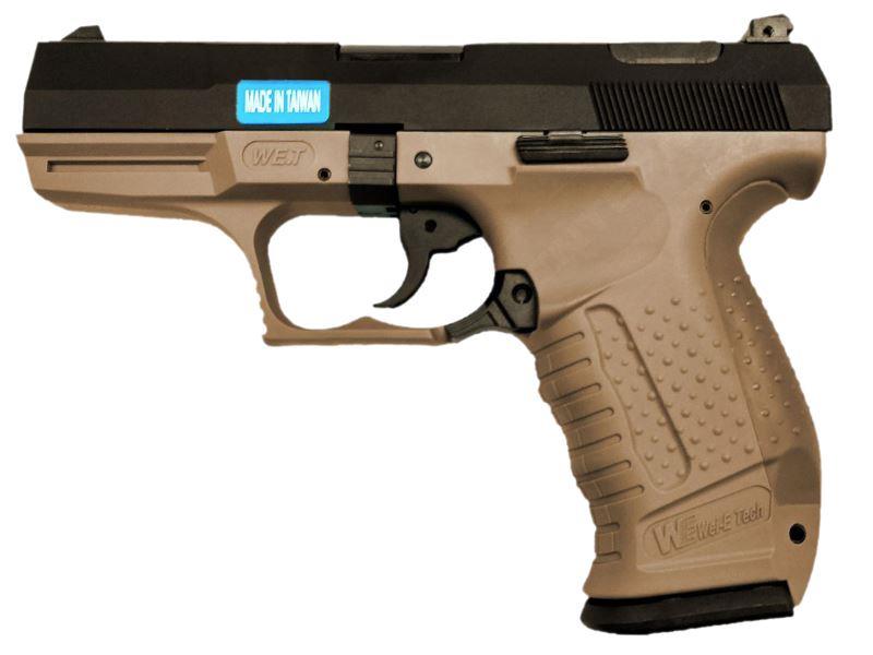 WE KRATOS 'God of War' GBB Pistol (Black Metal Side - Tan Body)