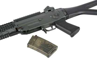 JG 555 AEG Rifle (Metal Grey - Inc. Battery and Charger - Black - 082-II)