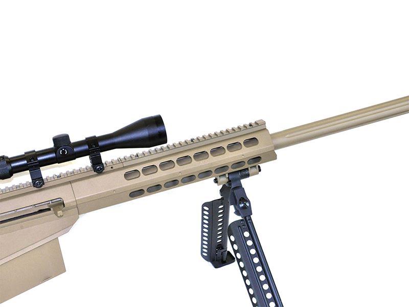 Galaxy - M82A1 Bolt Action Sniper Rifle with Scope and Bipod (Tan - G31CD)