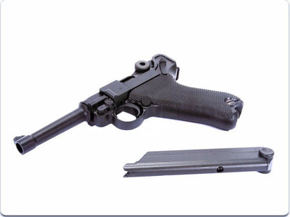 WE P08 Gasbb Pistol (4 inch - S - Full Metal - Black)