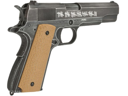 Armorer Works Custom "Molon Labe" 1911A1 Gas Blowback Pistol (Full Metal - Tan Grips - AW-NE2001)