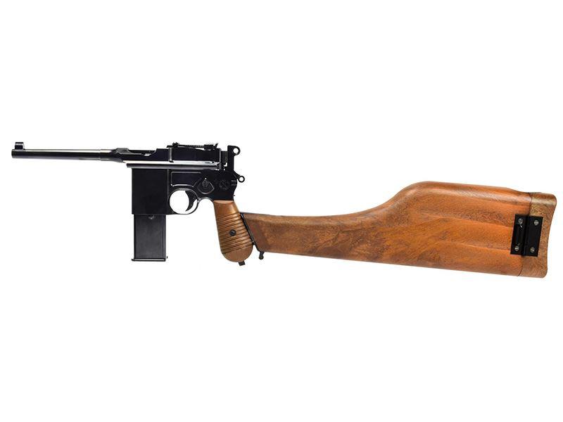 WE 712 Gas Pistol (with Stock & Case in 1 - Black - WE-712)