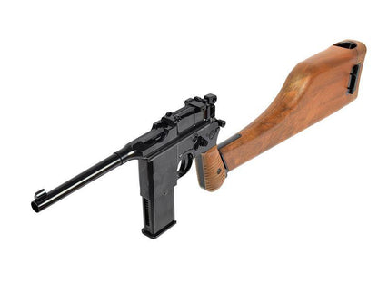 WE 712 Gas Pistol (with Stock & Case in 1 - Black - WE-712)