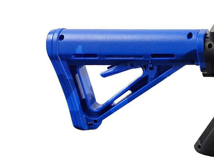 Golden Hawk M4 Rifle with Inbuilt Mock Silencer (Spring Powered - Blue)