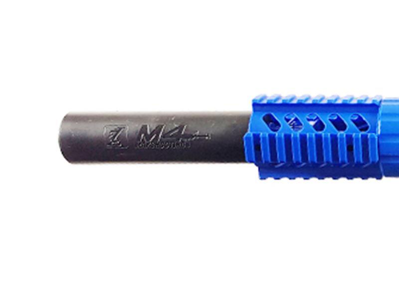 Golden Hawk M4 Rifle with Inbuilt Mock Silencer (Spring Powered - Blue)