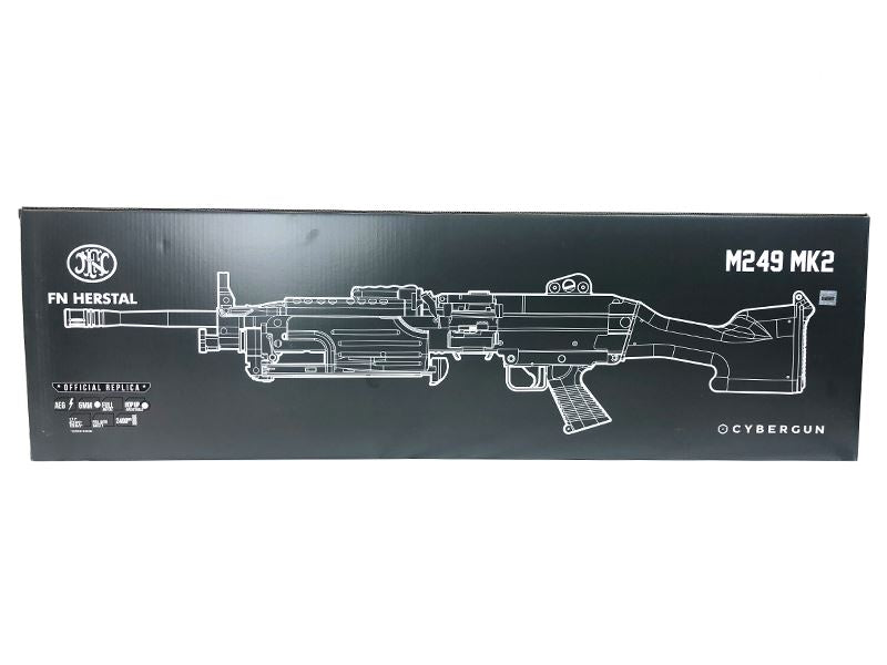 FN Herstal Minimi M249 MK2 with Sound Control Drum Magazine (Hard Stock - AK-249-MK2 - Black)
