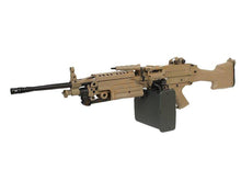 FN Herstal Minimi M249 MK2 with Sound Control Drum Magazine (Hard Stock - AK-249-MK2 - Tan)