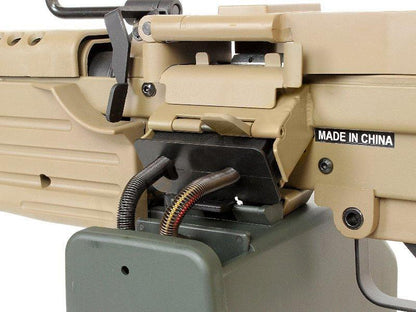 FN Herstal Minimi M249 MK2 with Sound Control Drum Magazine (Hard Stock - AK-249-MK2 - Tan)