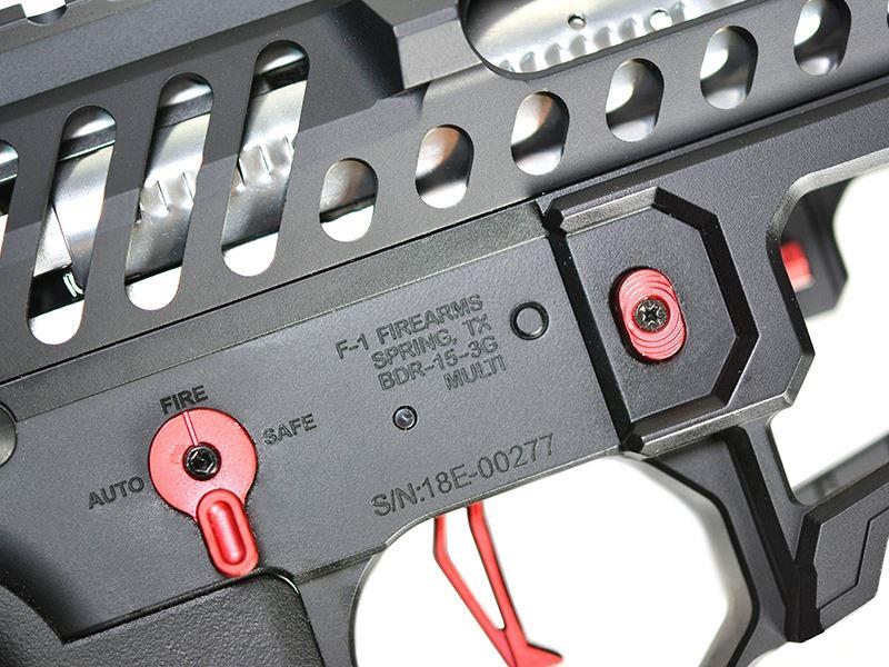 EMG F1 Firearms BDR-15 3G BR2 AR15 AEG Rifle (Black with Red - BDR-BR-2)