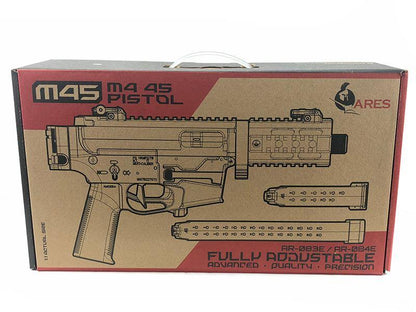 Ares M45X-S with EFCS Gearbox (Black - AR-083E - Comes with extra Mid-Cap and Low Cap Magazine)