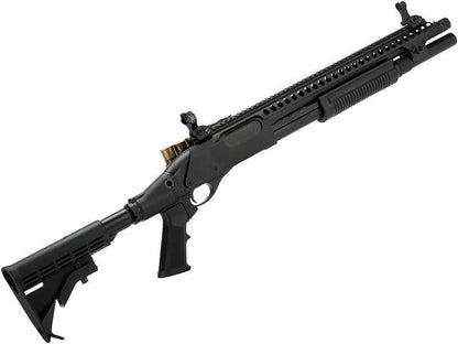 Golden Eagle M870 AR Tactical Tri-Shot Gas Pump Action Shotgun (Medium - Black - M8874 - V2)