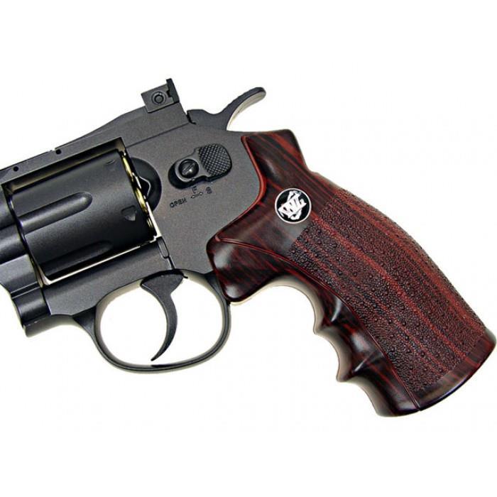 Win Gun 6" Co2 Revolver (Double Rail - Black - C702)